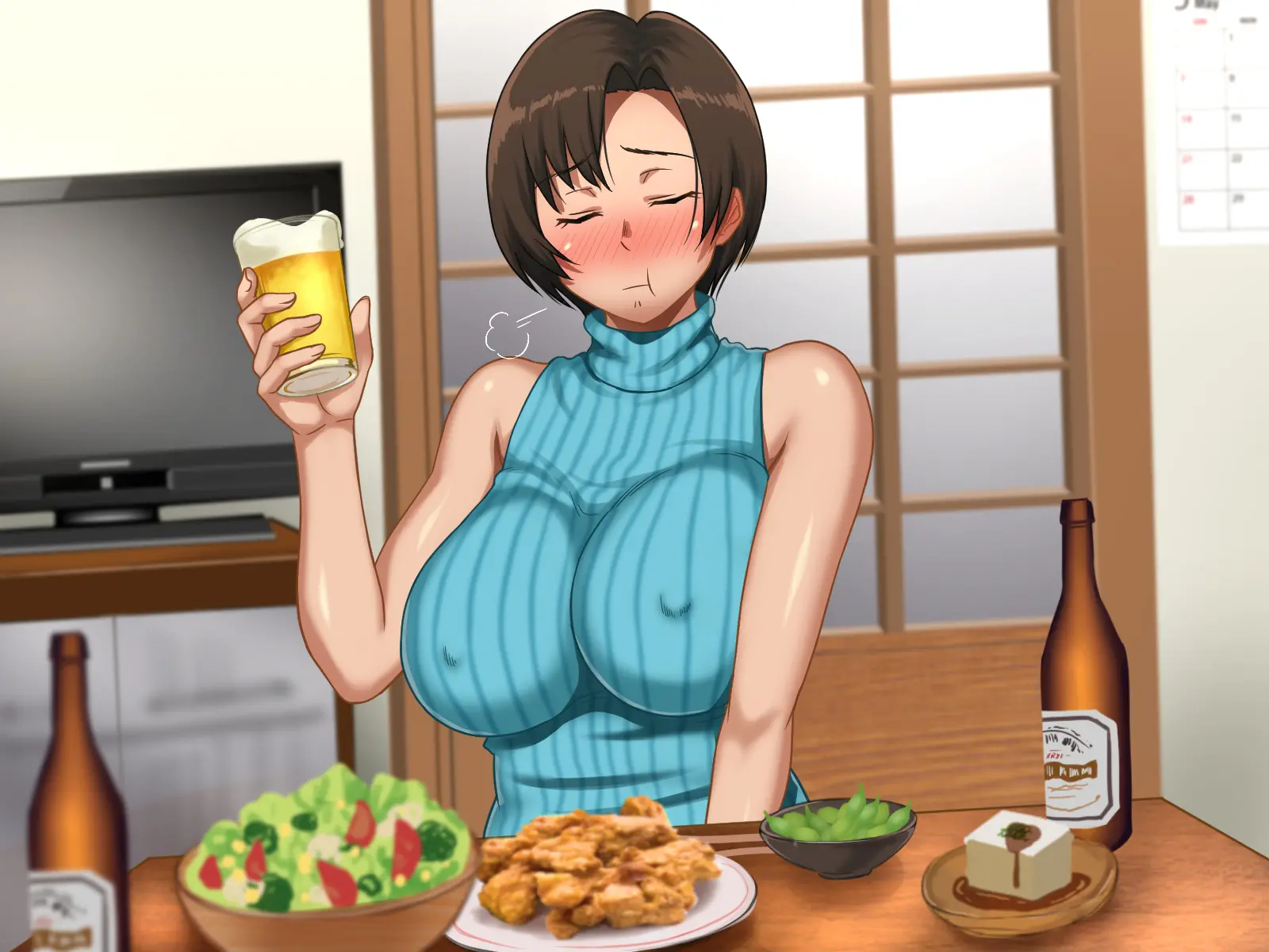 Ane No Ninkatsu Wa Ore To No Asedaku Tanetsuke Musabori Koubi | 누나의 임신활동은 나와 땀투성이 교배 탐욕스러운 교미